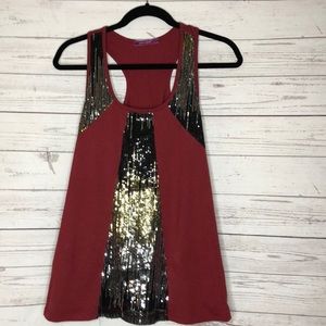 Halter style squib tank top